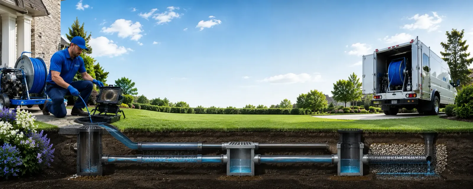 Outdoor drain cleaning information for Owls Head, ME